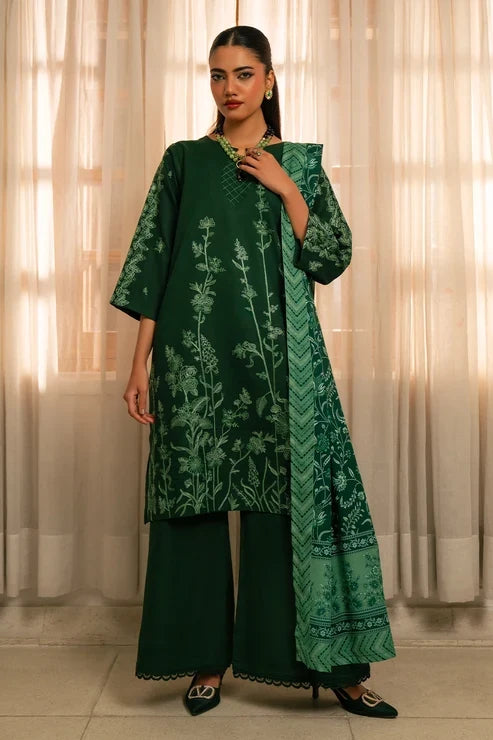 Manzil by Rashid Textiles Unstitched Embroidered Khaddar 3 Piece Suit RT26UKM D-1038 - Winter Collection
