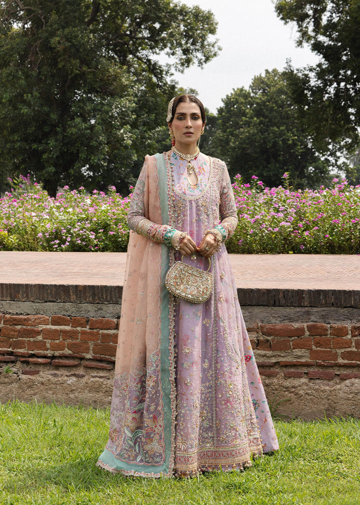 The Doll House by Hussain Rehar Unstitched Embroidered Organza 3 Piece Suit HR26UDH Gulrang D-853 - Wedding Collection