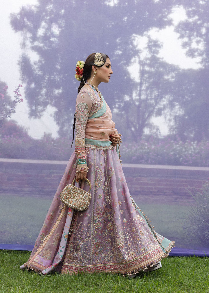 The Doll House by Hussain Rehar Unstitched Embroidered Organza 3 Piece Suit HR26UDH Gulrang D-853 - Wedding Collection