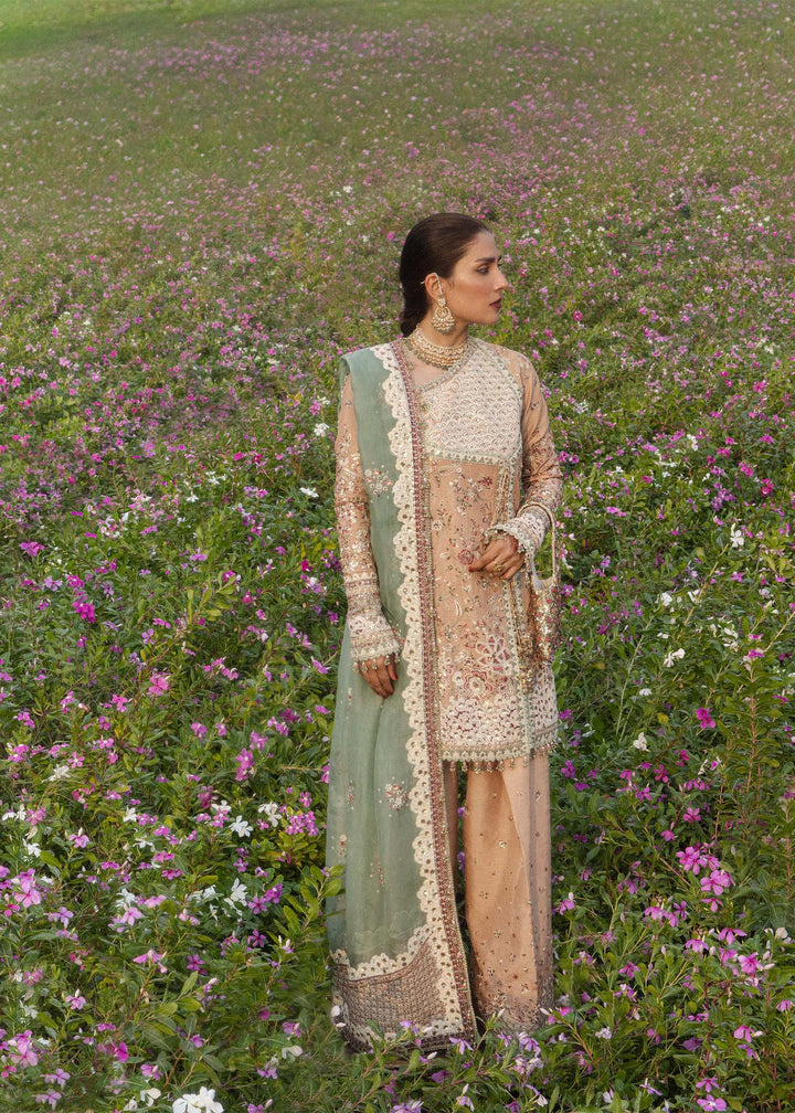 The Doll House by Hussain Rehar Unstitched Embroidered Korean Silk 3 Piece Suit HR26UDH Gohar-Ara D-854 - Wedding Collection