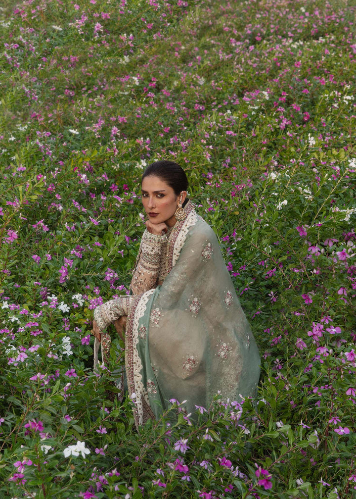 The Doll House by Hussain Rehar Unstitched Embroidered Korean Silk 3 Piece Suit HR26UDH Gohar-Ara D-854 - Wedding Collection