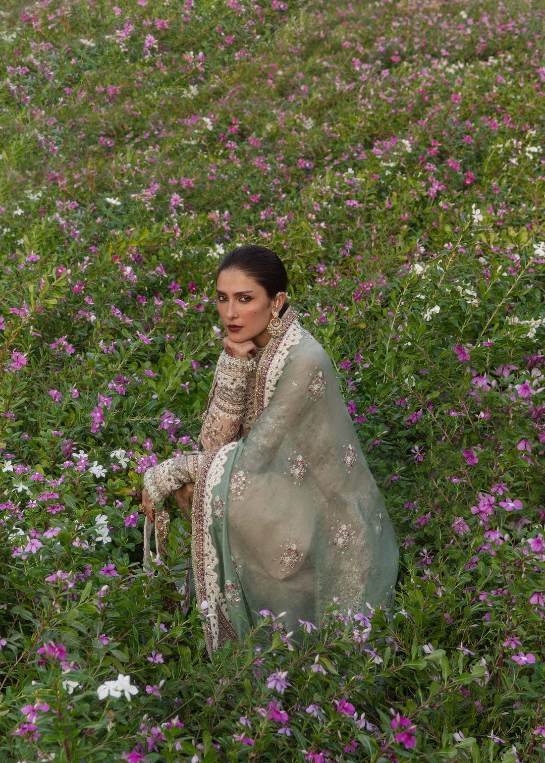The Doll House by Hussain Rehar Unstitched Embroidered Korean Silk 3 Piece Suit HR26UDH Gohar-Ara D-854 - Wedding Collection