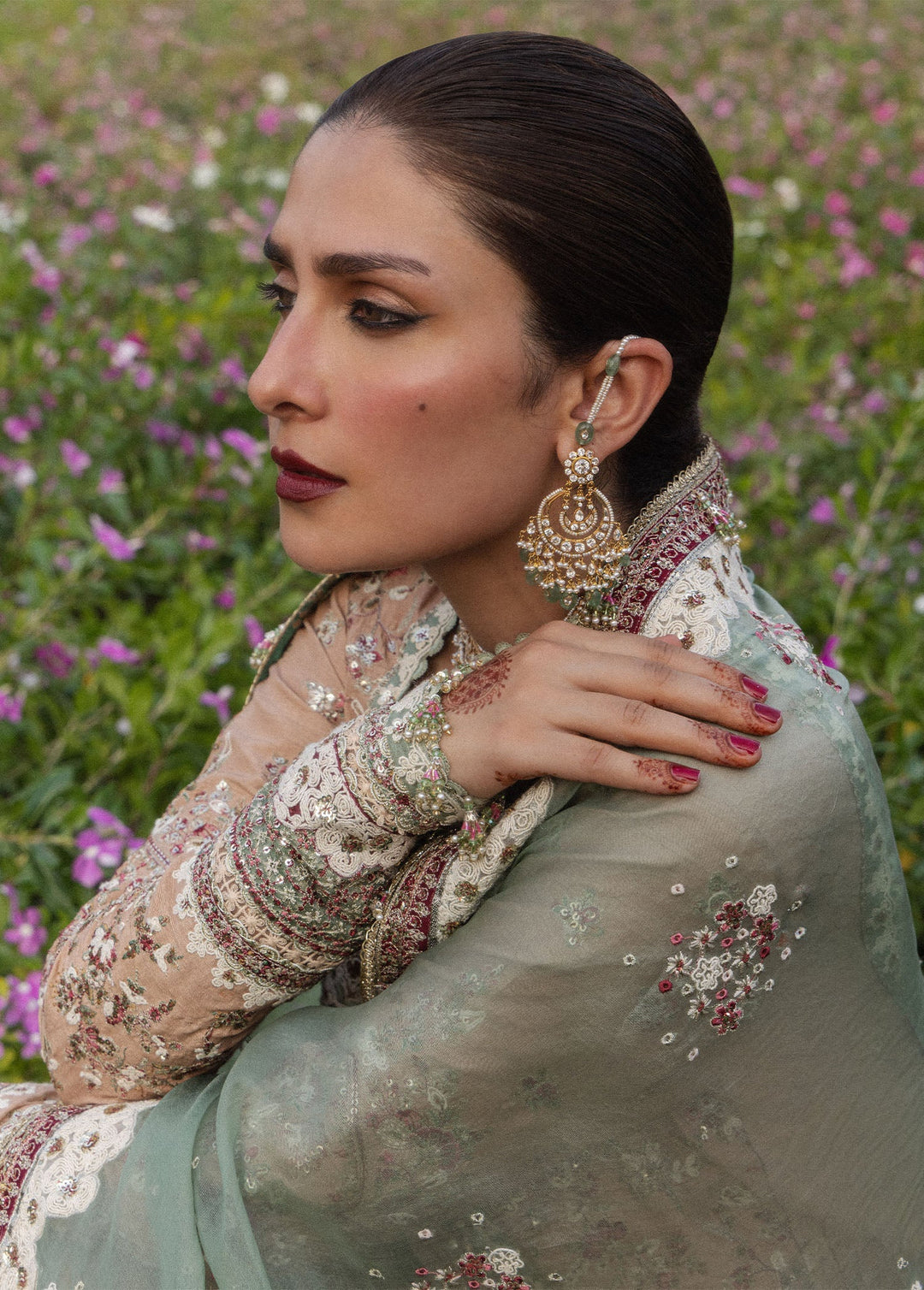 The Doll House by Hussain Rehar Unstitched Embroidered Korean Silk 3 Piece Suit HR26UDH Gohar-Ara D-854 - Wedding Collection