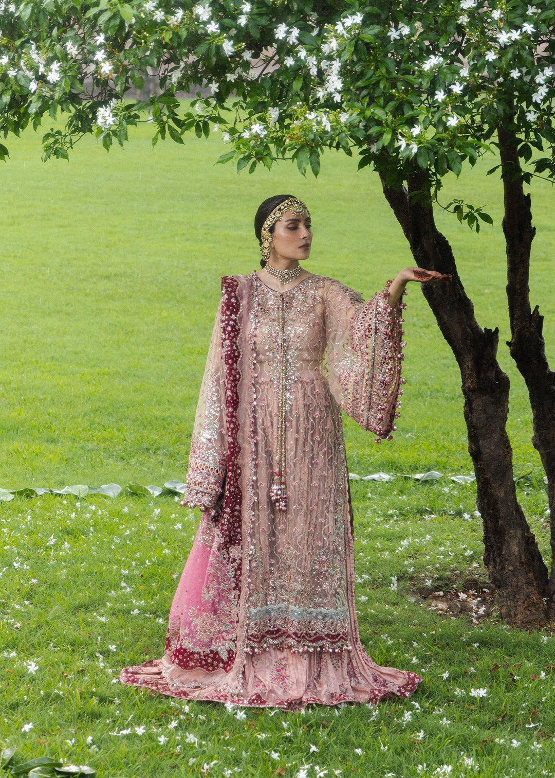 The Doll House by Hussain Rehar Unstitched Embroidered Net 3 Piece Suit HR26UDH Gulrukh D-855 - Wedding Collection