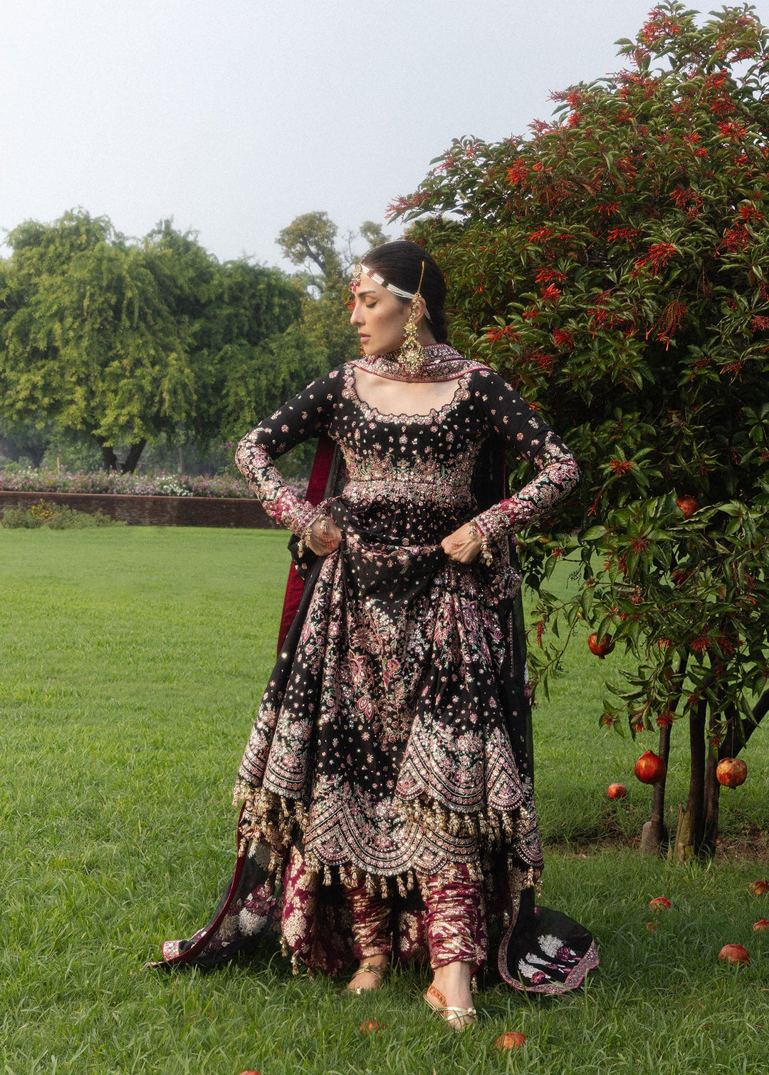 The Doll House by Hussain Rehar Unstitched Embroidered Korean Silk 3 Piece Suit HR26UDH Shahnoor D-876 - Wedding Collection