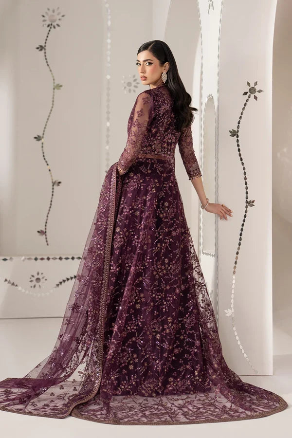 Shehnai by Lavish Premium Unstitched Embroidered Organza 3 Piece Suit LVP26USO SH-08 RAQS-E-GUL - Wedding Collection