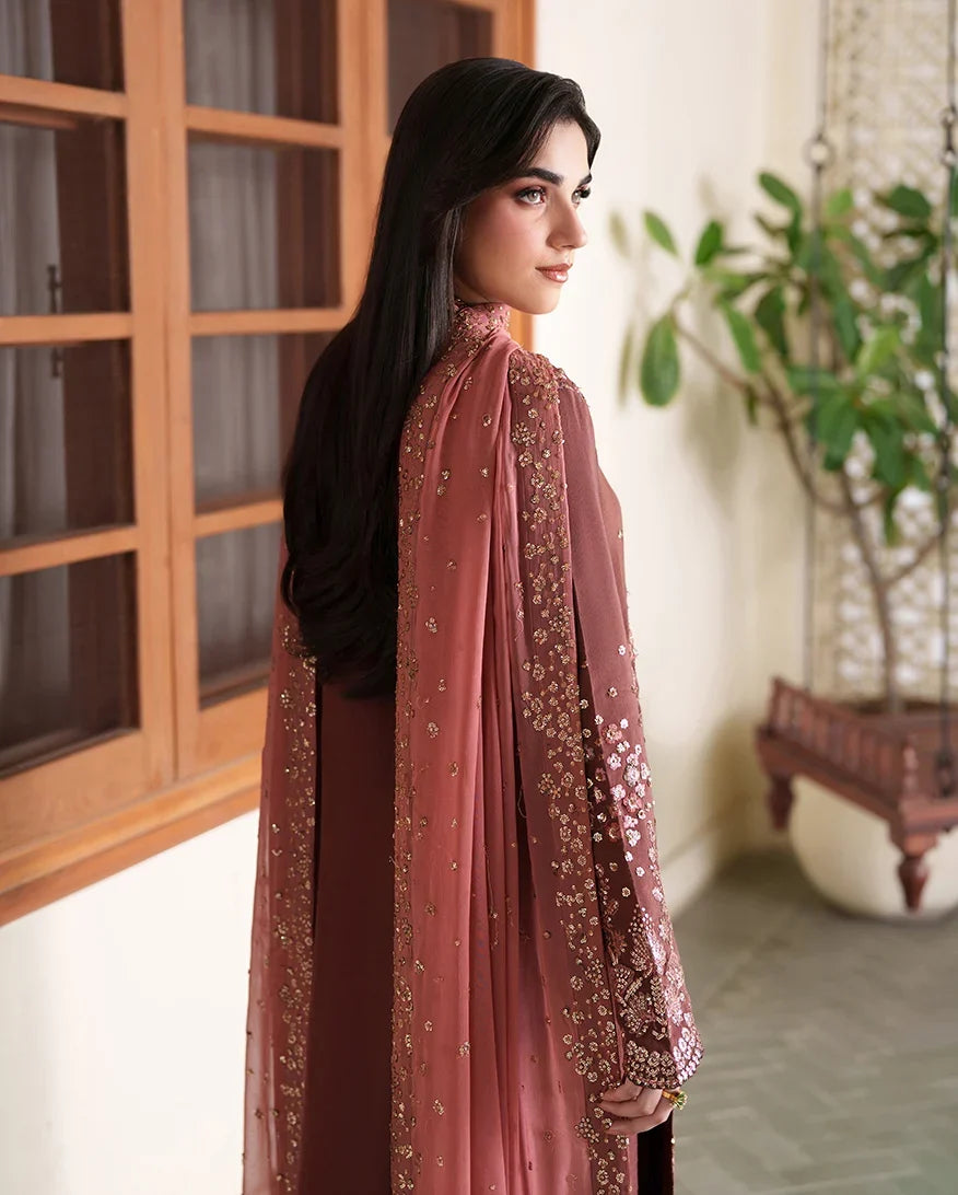 Mahenoor by Roheenaz Unstitched Embroidered Raw Silk 3 Piece Suit RN26UMR Zarnish RUNES260101 - Festive Collection