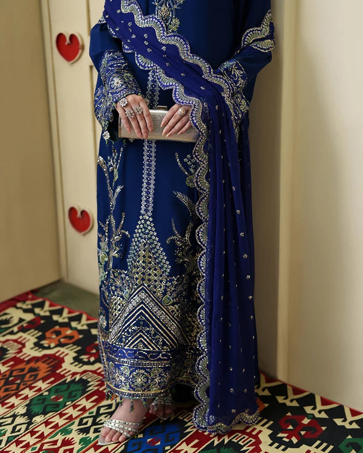 Mahenoor by Roheenaz Unstitched Embroidered Raw Silk 3 Piece Suit RN26UMR Husn Ara RUNES260103 - Festive Collection