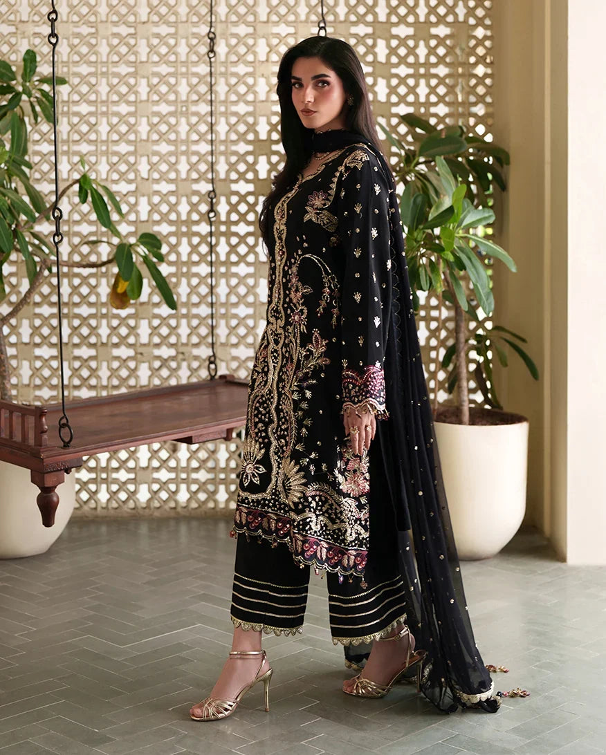 Mahenoor by Roheenaz Unstitched Embroidered Raw Silk 3 Piece Suit RN26UMR Chandni RUNES260107 - Festive Collection