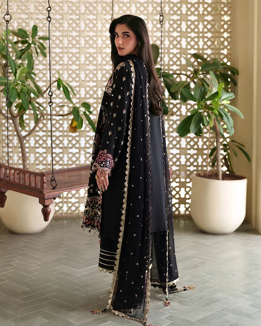 Mahenoor by Roheenaz Unstitched Embroidered Raw Silk 3 Piece Suit RN26UMR Chandni RUNES260107 - Festive Collection