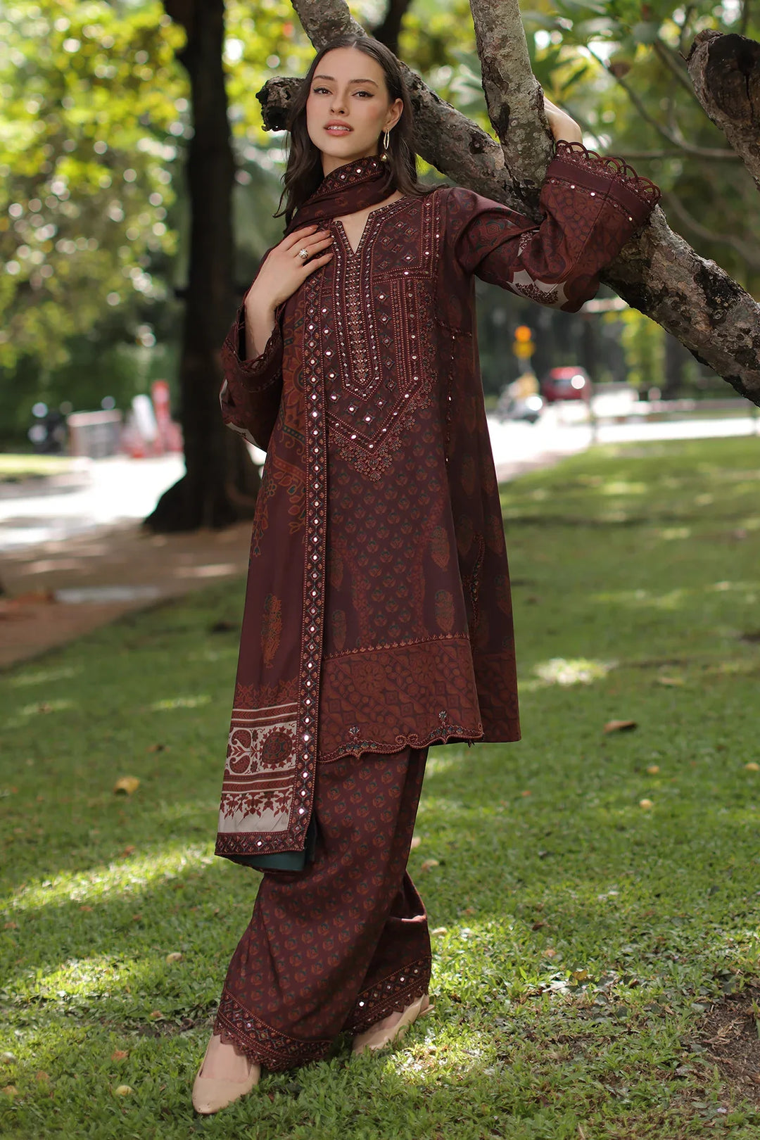 Aniiq by Charizma Unstitched Embroidered Linen 3 Piece Suit CHR26UAL ANW7-13 - Casual Collection