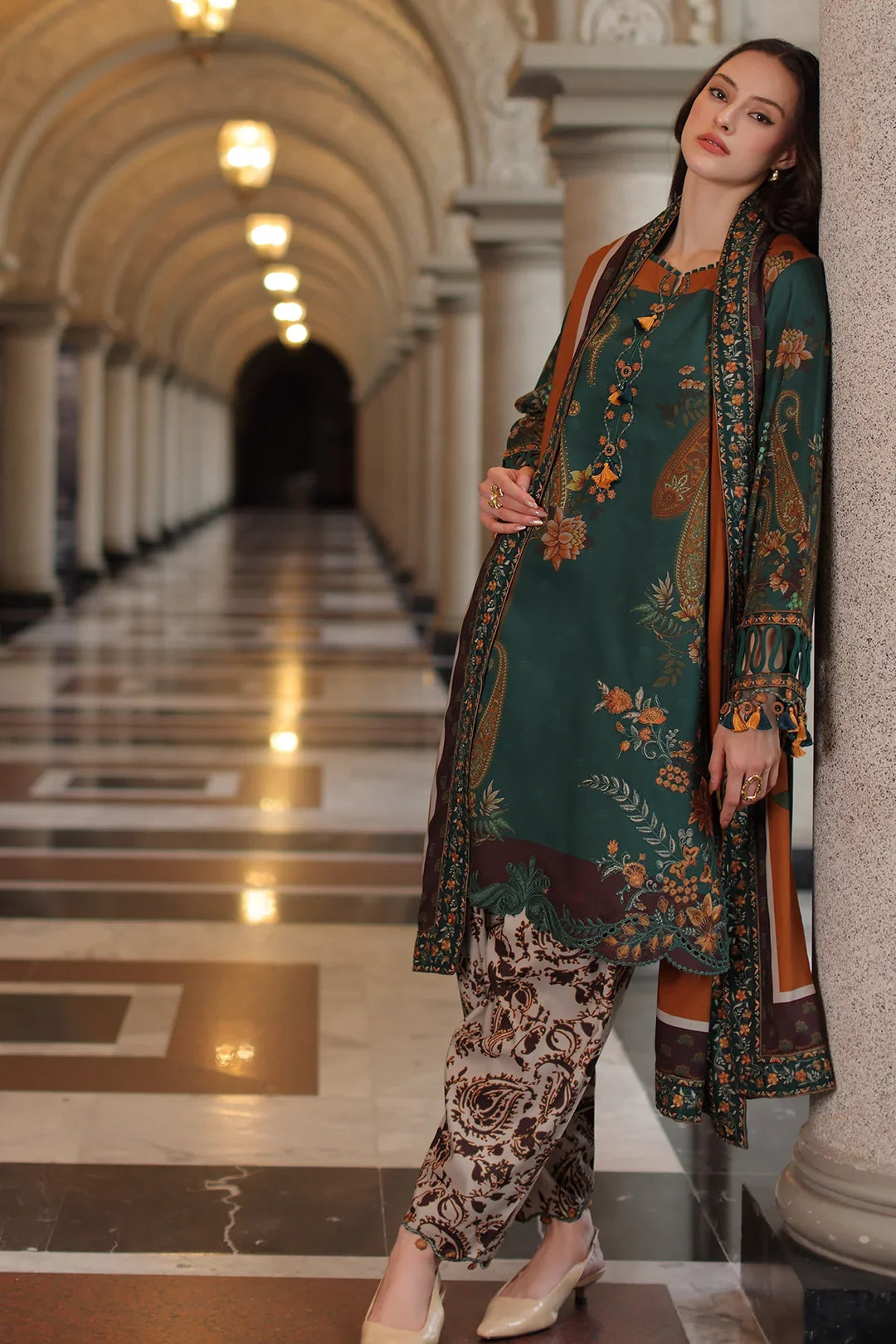 Aniiq by Charizma Unstitched Embroidered Linen 3 Piece Suit CHR26UAL ANW7-16 - Casual Collection