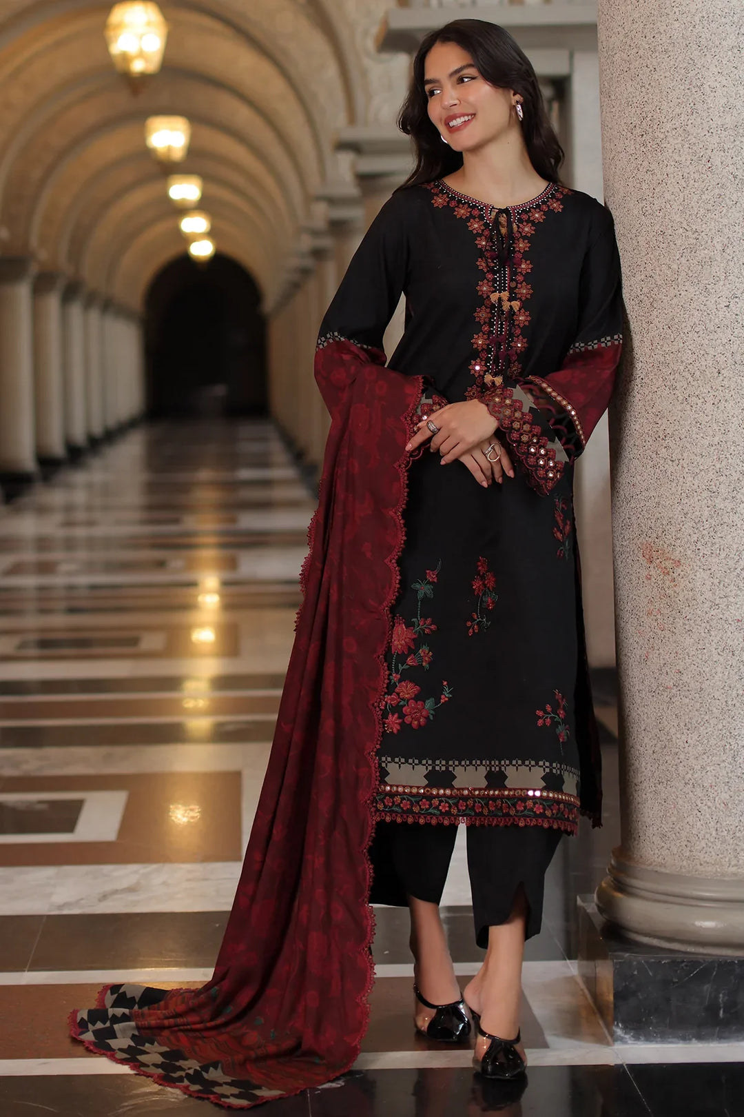 Aniiq by Charizma Unstitched Embroidered Linen 3 Piece Suit CHR26UAL ANW7-18 - Casual Collection