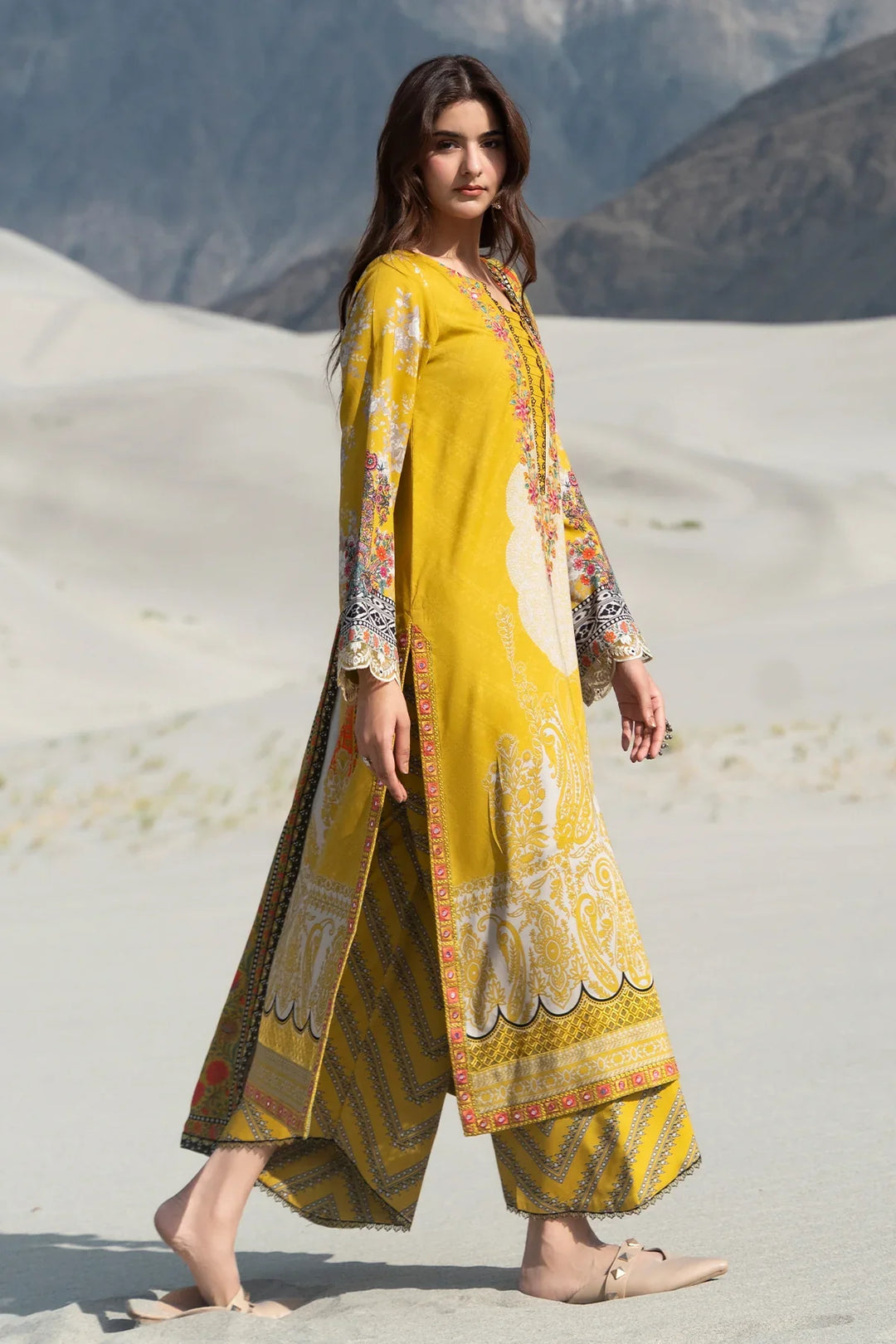 Aniiq by Charizma Unstitched Embroidered Linen 3 Piece Suit CHR26UAL ANW7-20 - Casual Collection