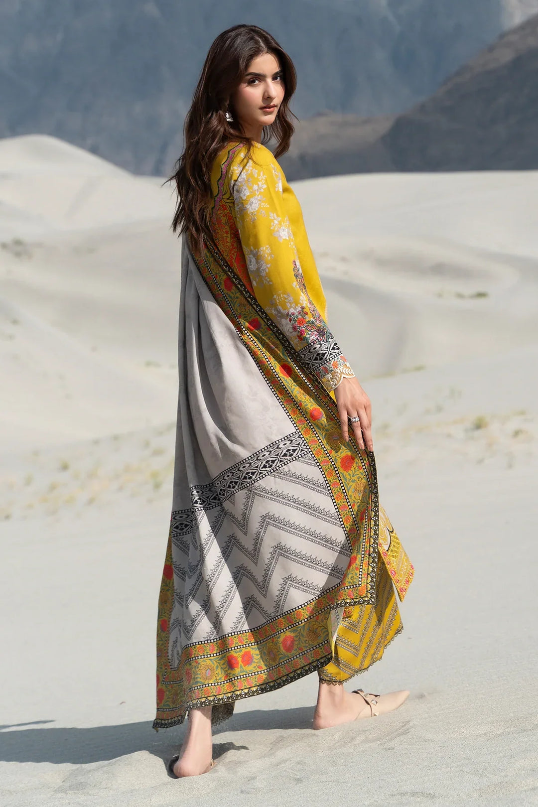 Aniiq by Charizma Unstitched Embroidered Linen 3 Piece Suit CHR26UAL ANW7-20 - Casual Collection