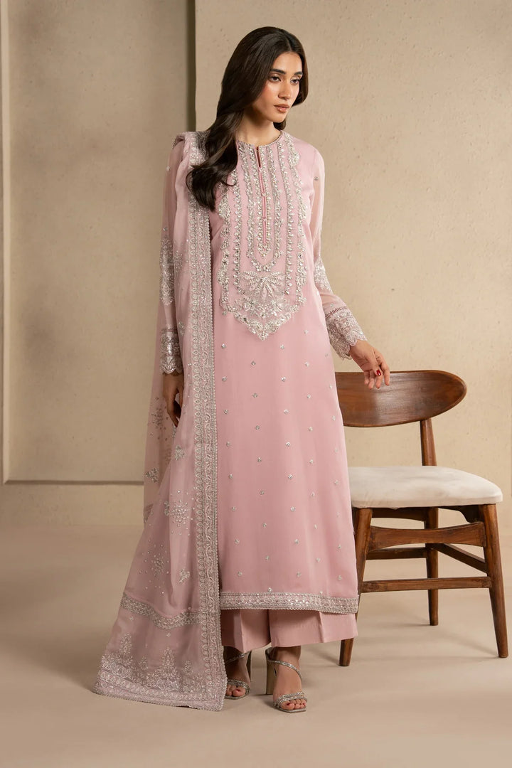 Xenia Formals Unstitched Embroidered Chiffon 3 Piece Suit XF-1289 Nila - Festive Collection