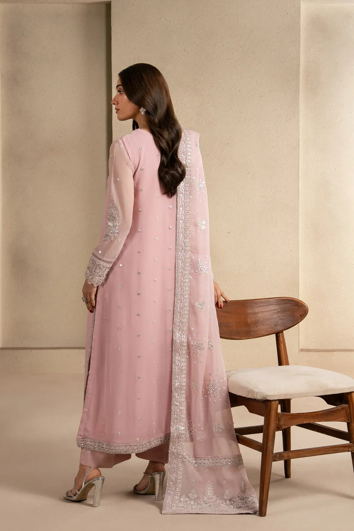 Xenia Formals Unstitched Embroidered Chiffon 3 Piece Suit XF-1289 Nila - Festive Collection