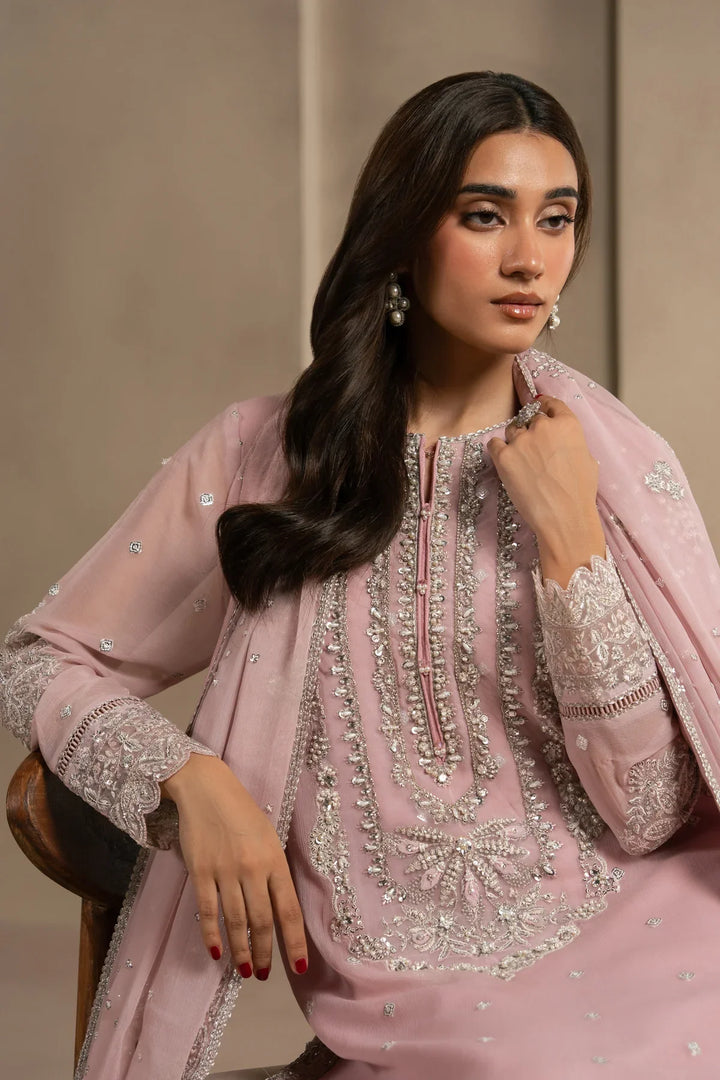 Xenia Formals Unstitched Embroidered Chiffon 3 Piece Suit XF-1289 Nila - Festive Collection