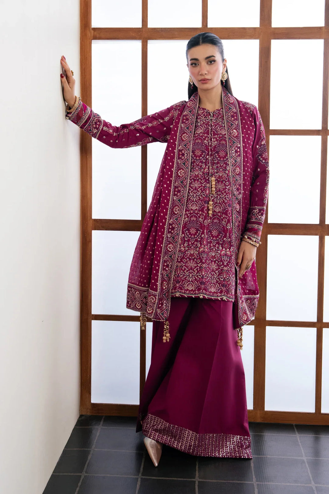 Xenia Formals Unstitched Embroidered Chiffon 3 Piece Suit D-06 Nayra - Festive Collection