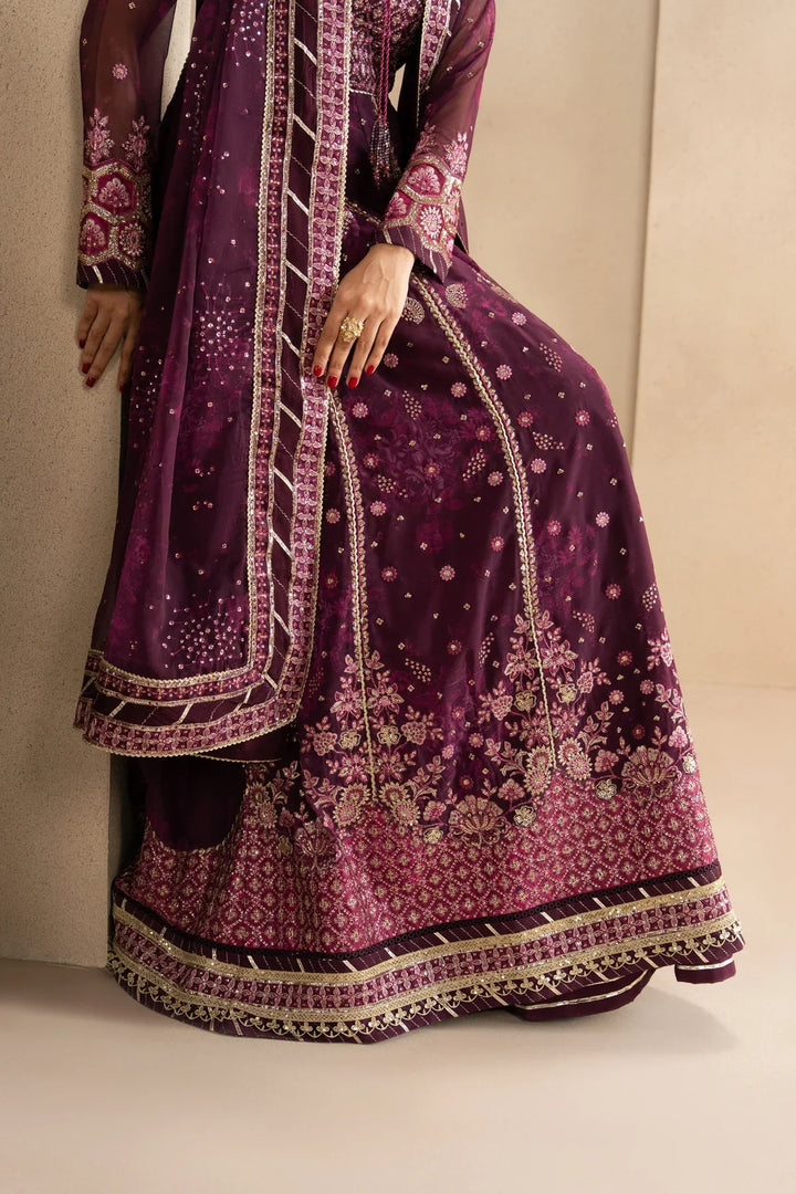 Xenia Formals Unstitched Embroidered Chiffon 3 Piece Suit XF-1162 Yawi - Festive Collection