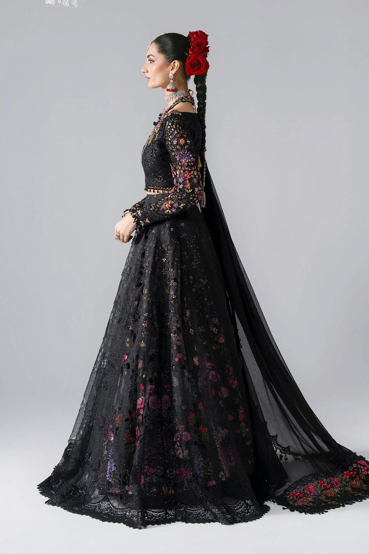 Mbroidered by Maria B Unstitched Embroidered Organza 3 Piece Suit MB26UMW D1 - Wedding Collection