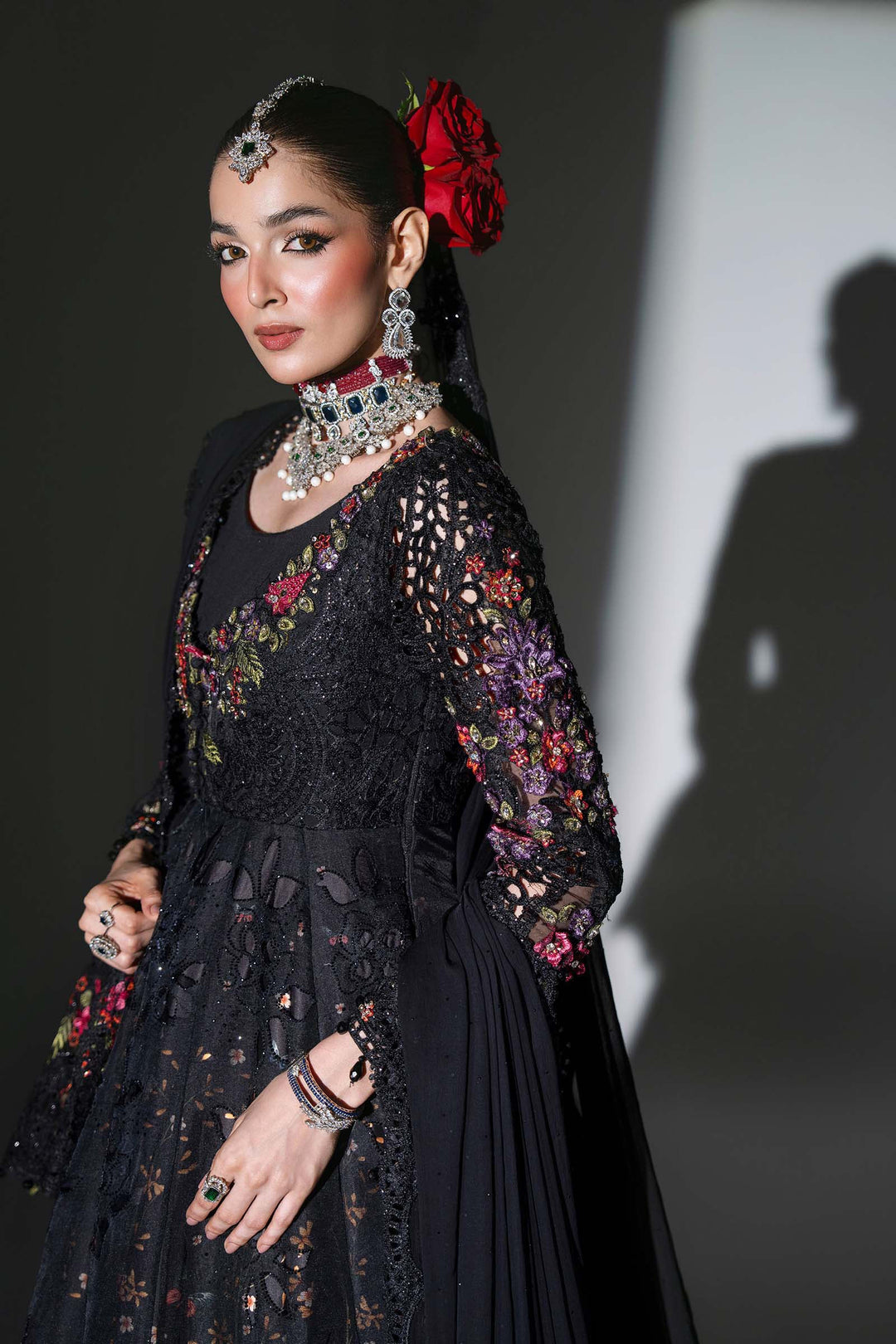 Mbroidered by Maria B Unstitched Embroidered Organza 3 Piece Suit MB26UMW D1 - Wedding Collection