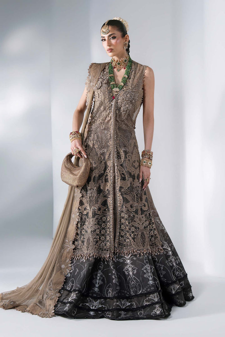 Mbroidered by Maria B Unstitched Embroidered Chiffon 3 Piece Suit MB26UMW D2 - Wedding Collection