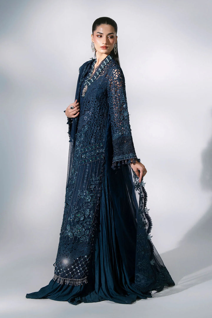 Mbroidered by Maria B Unstitched Embroidered Organza 3 Piece Suit MB26UMW D6 - Wedding Collection