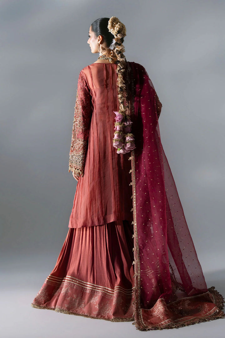 Mbroidered by Maria B Unstitched Embroidered Organza 3 Piece Suit MB26UMW D8 - Wedding Collection