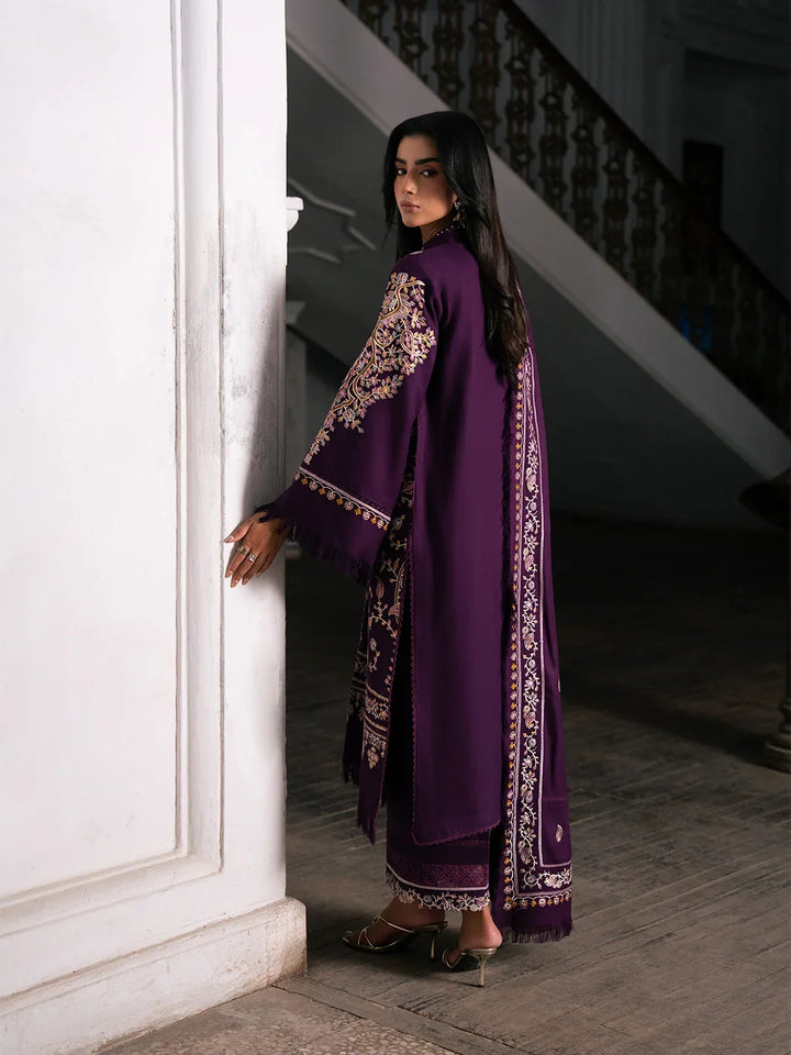 Dulzura by Bin Ilyas Unstitched Embroidered Leather Peach 3 Piece Suit BI26UPD 1022A - Leather Collection