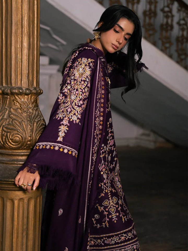 Dulzura by Bin Ilyas Unstitched Embroidered Leather Peach 3 Piece Suit BI26UPD 1022A - Leather Collection