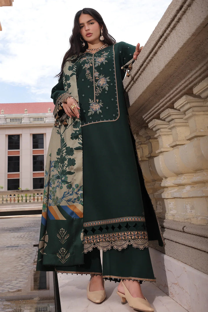 Poshima by Charizma Unstitched Embroidered Leather Peach 3 Piece Suit CHR26UPL PSW6-24 - Winter Collection