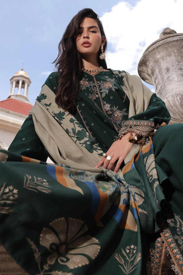 Poshima by Charizma Unstitched Embroidered Leather Peach 3 Piece Suit CHR26UPL PSW6-24 - Winter Collection