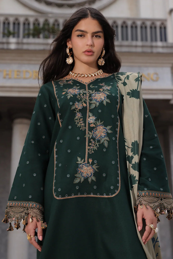 Poshima by Charizma Unstitched Embroidered Leather Peach 3 Piece Suit CHR26UPL PSW6-24 - Winter Collection