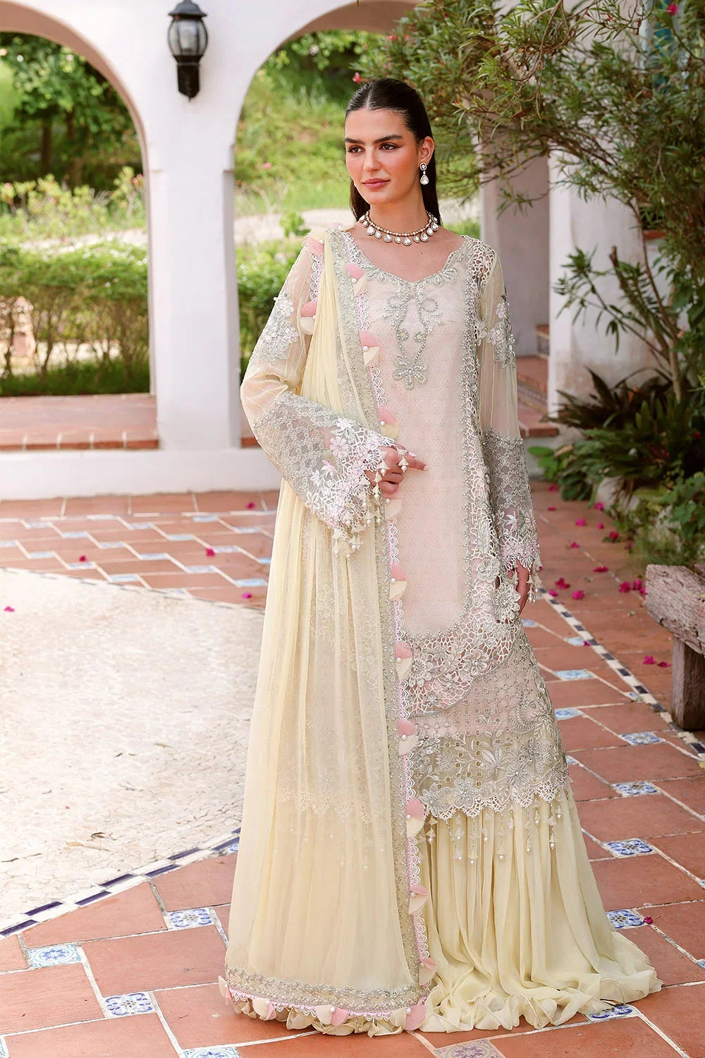 Lumiere by Saira Rizwan Unstitched Embroidered Bamber Chiffon 3 Piece Suit SR26ULF Lillian SRL26-01 - Festive Collection