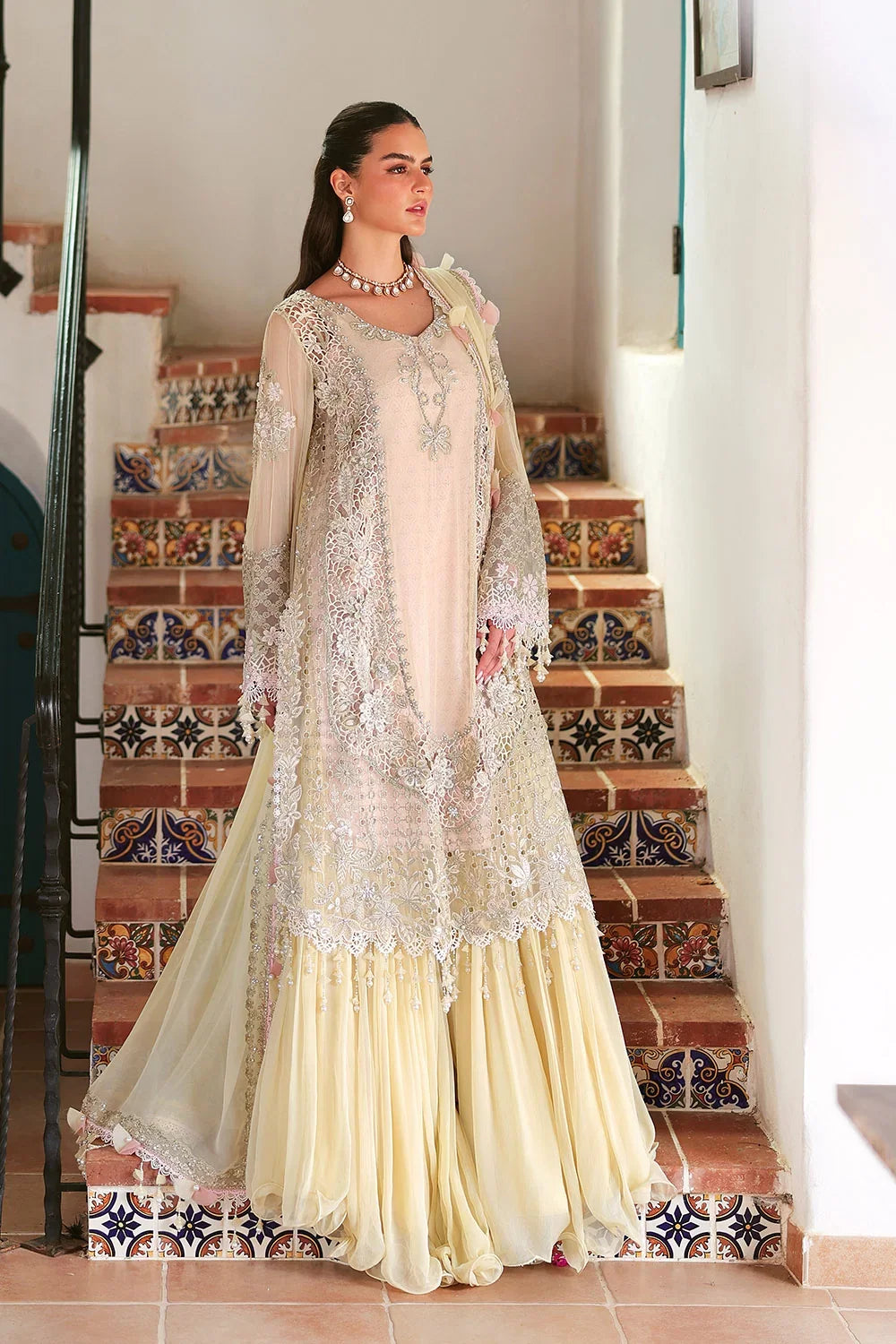 Lumiere by Saira Rizwan Unstitched Embroidered Bamber Chiffon 3 Piece Suit SR26ULF Lillian SRL26-01 - Festive Collection