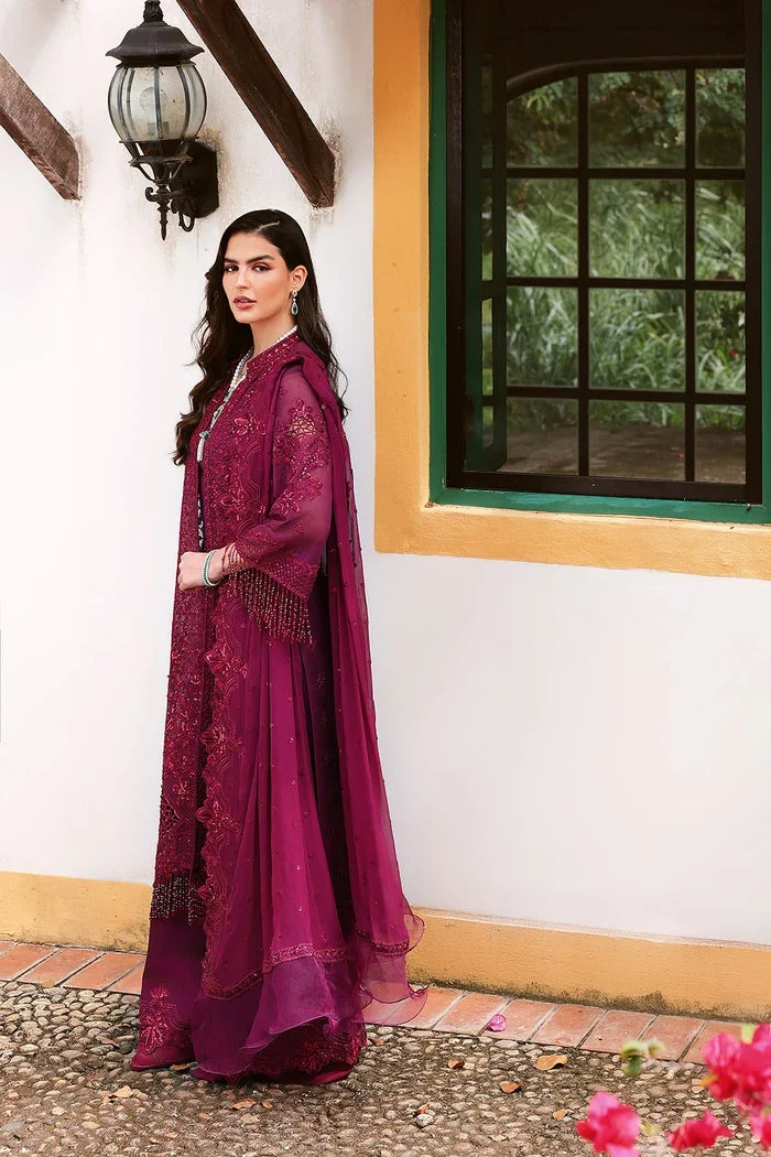 Lumiere by Saira Rizwan Unstitched Embroidered Bamber Chiffon 3 Piece Suit SR26ULF Willow SRL26-04 - Festive Collection
