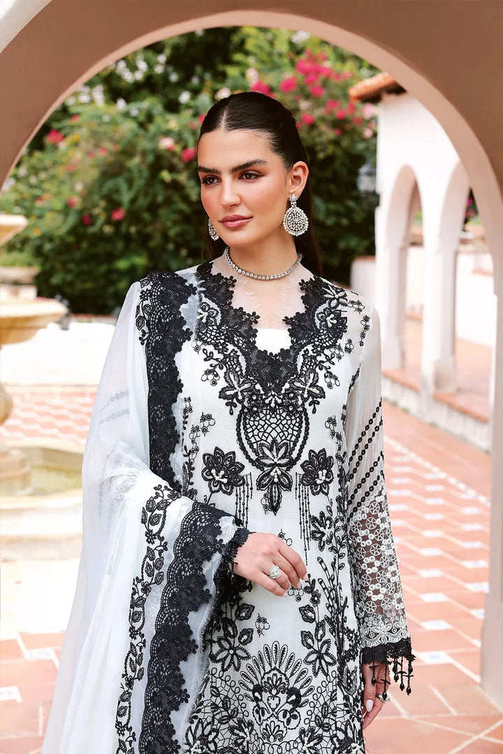 Lumiere by Saira Rizwan Unstitched Embroidered Chiffon 3 Piece Suit SR26ULF Pearl SRL26-05 - Festive Collection