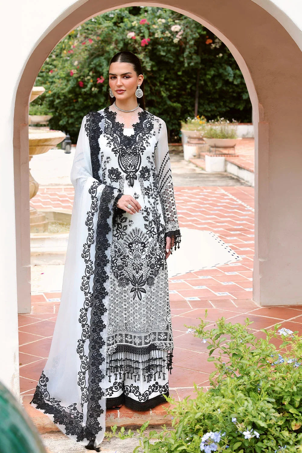 Lumiere by Saira Rizwan Unstitched Embroidered Chiffon 3 Piece Suit SR26ULF Pearl SRL26-05 - Festive Collection