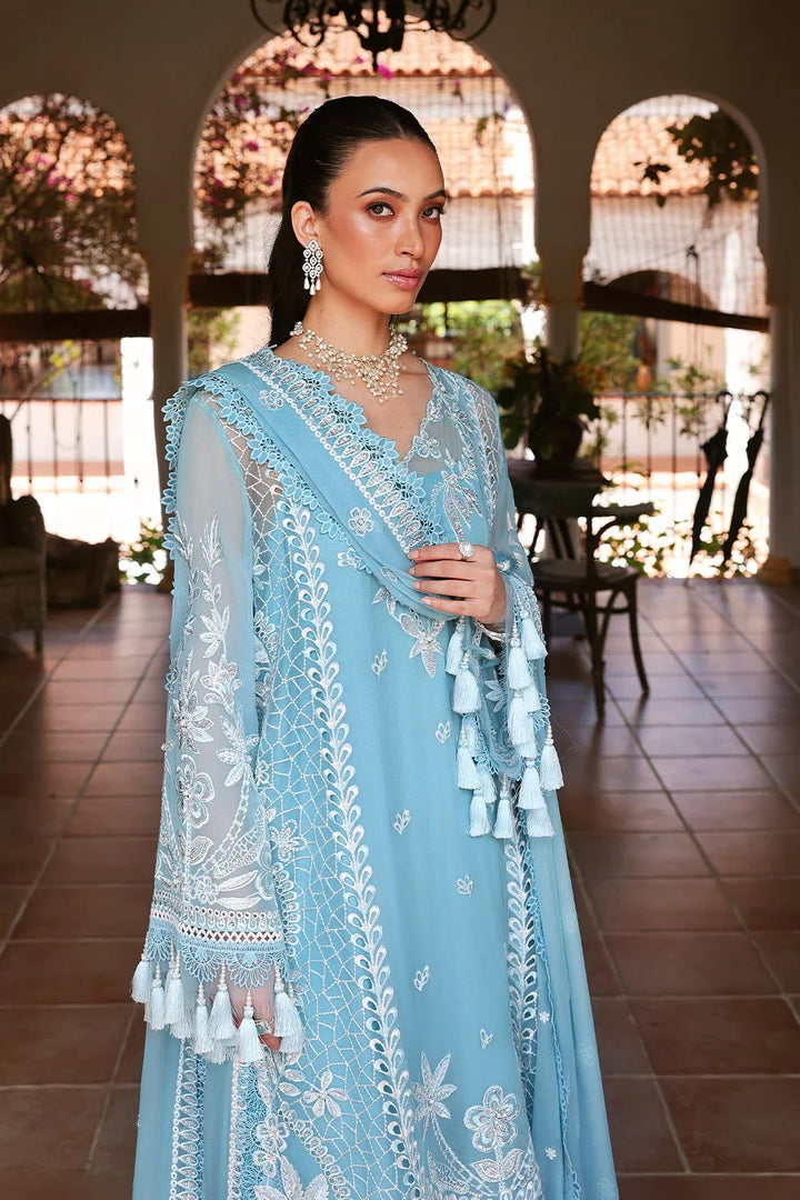 Lumiere by Saira Rizwan Unstitched Embroidered Bamber Chiffon 3 Piece Suit SR26ULF Iris SRL26-08 - Festive Collection