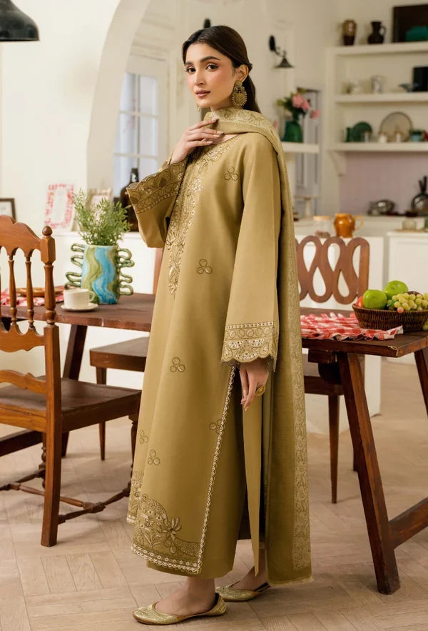 Onara by Humdum Unstitched Embroidered Khaddar 3 Piece Suit HD26UKO D-05 - Winter Collection