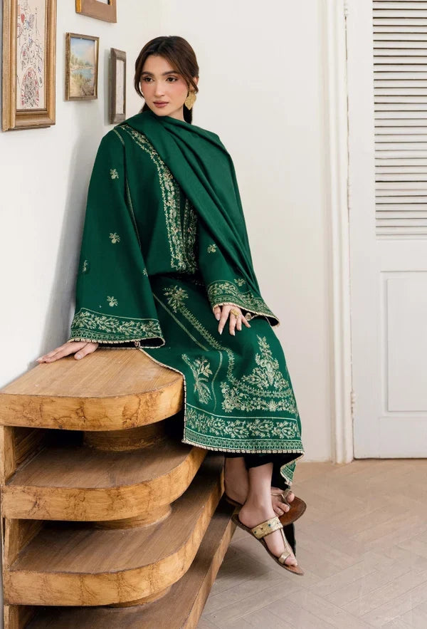 Onara by Humdum Unstitched Embroidered Khaddar 3 Piece Suit HD26UKO D-06 - Winter Collection