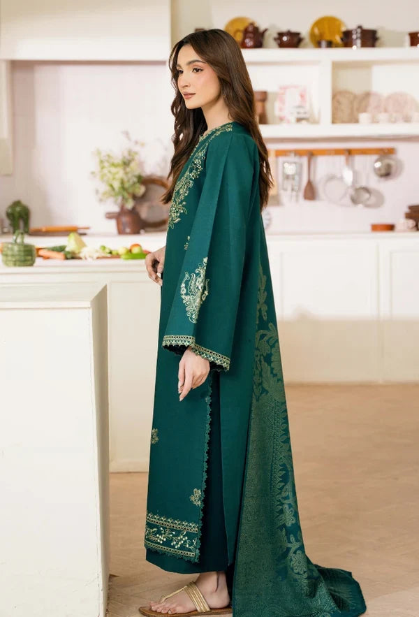 Onara by Humdum Unstitched Embroidered Khaddar 3 Piece Suit HD26UKO D-08 - Winter Collection