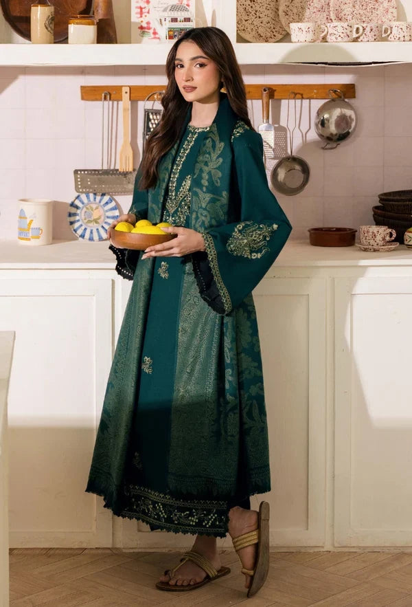 Onara by Humdum Unstitched Embroidered Khaddar 3 Piece Suit HD26UKO D-08 - Winter Collection