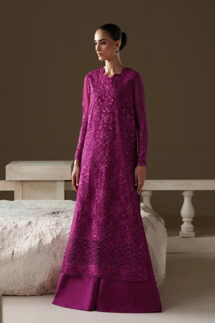 Modern Heirloom by Emaan Adeel Unstitched Embroidered Chiffon 3 Piece Suit EA26UMH Rose Memoir - Festive Collection