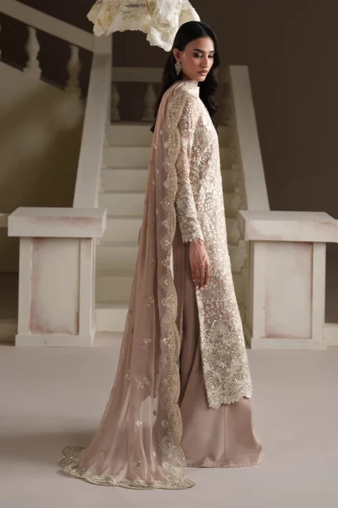 Modern Heirloom by Emaan Adeel Unstitched Embroidered Chiffon 3 Piece Suit EA26UMH Pearl Reverie - Festive Collection