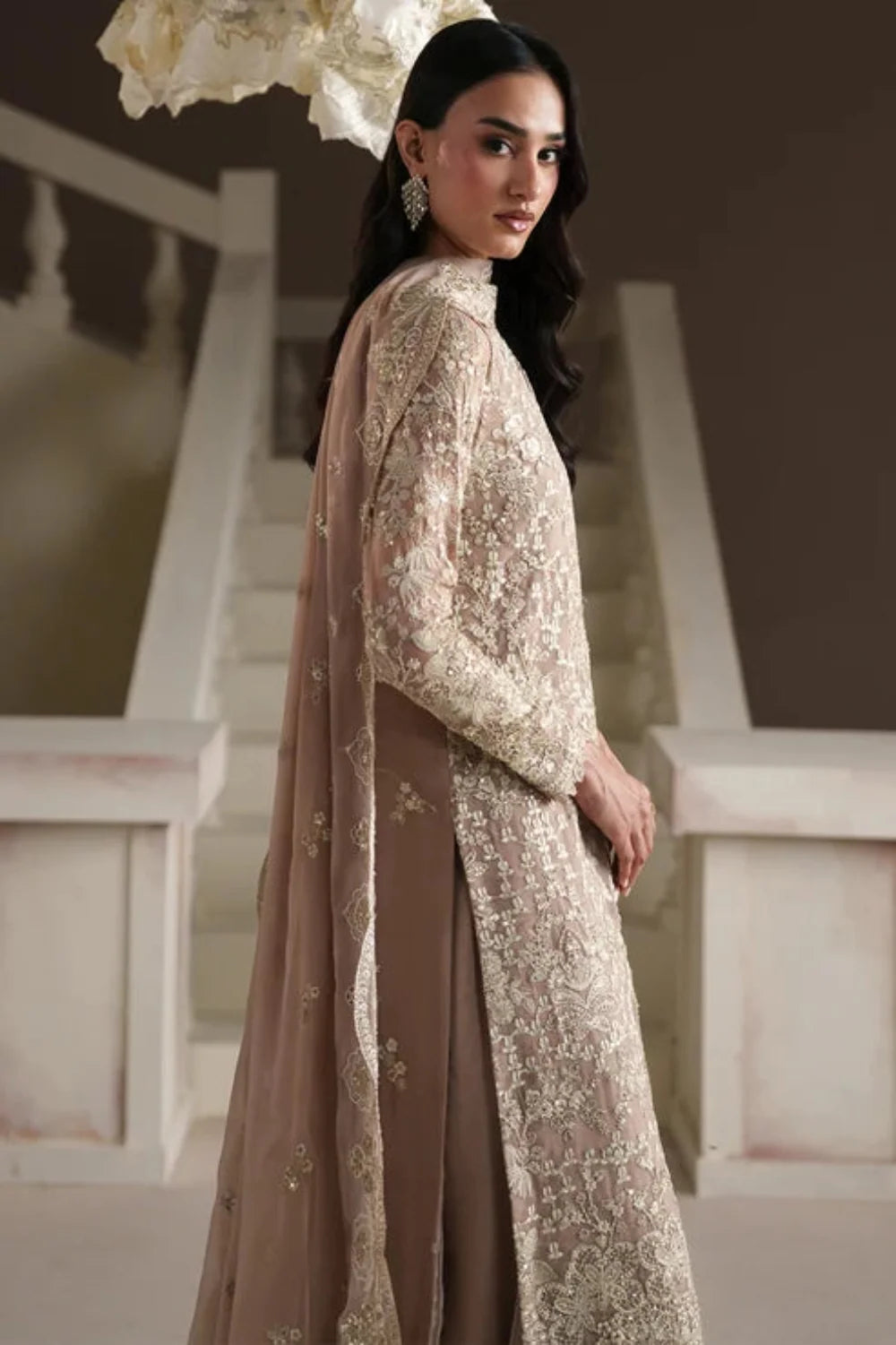Modern Heirloom by Emaan Adeel Unstitched Embroidered Chiffon 3 Piece Suit EA26UMH Pearl Reverie - Festive Collection