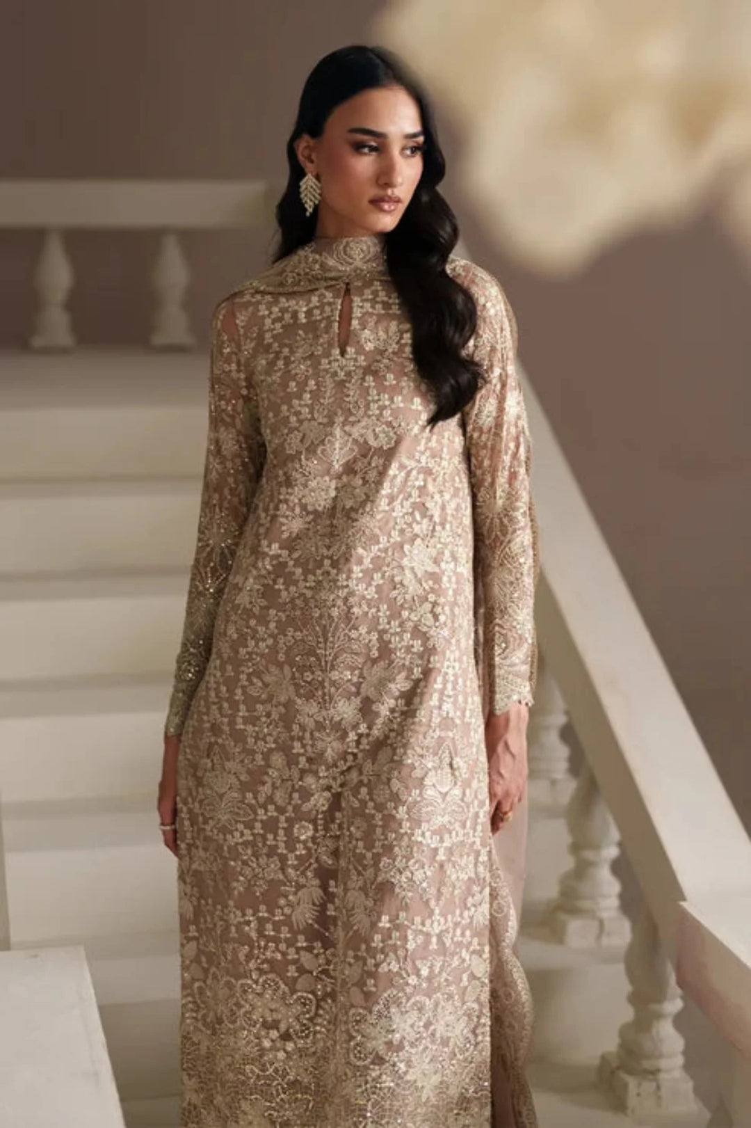 Modern Heirloom by Emaan Adeel Unstitched Embroidered Chiffon 3 Piece Suit EA26UMH Pearl Reverie - Festive Collection