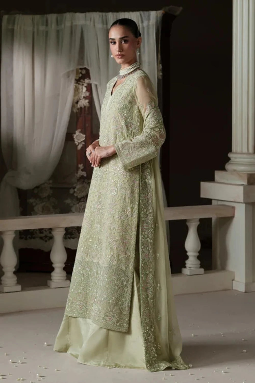 Modern Heirloom by Emaan Adeel Unstitched Embroidered Chiffon 3 Piece Suit EA26UMH Modern Belle - Festive Collection