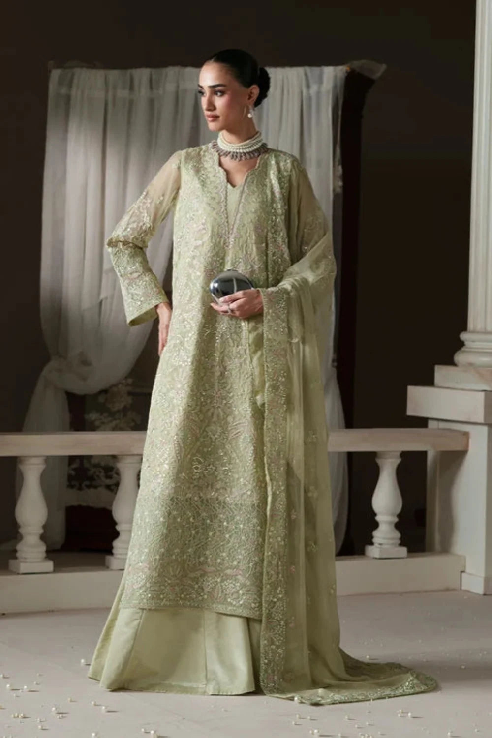 Modern Heirloom by Emaan Adeel Unstitched Embroidered Chiffon 3 Piece Suit EA26UMH Modern Belle - Festive Collection